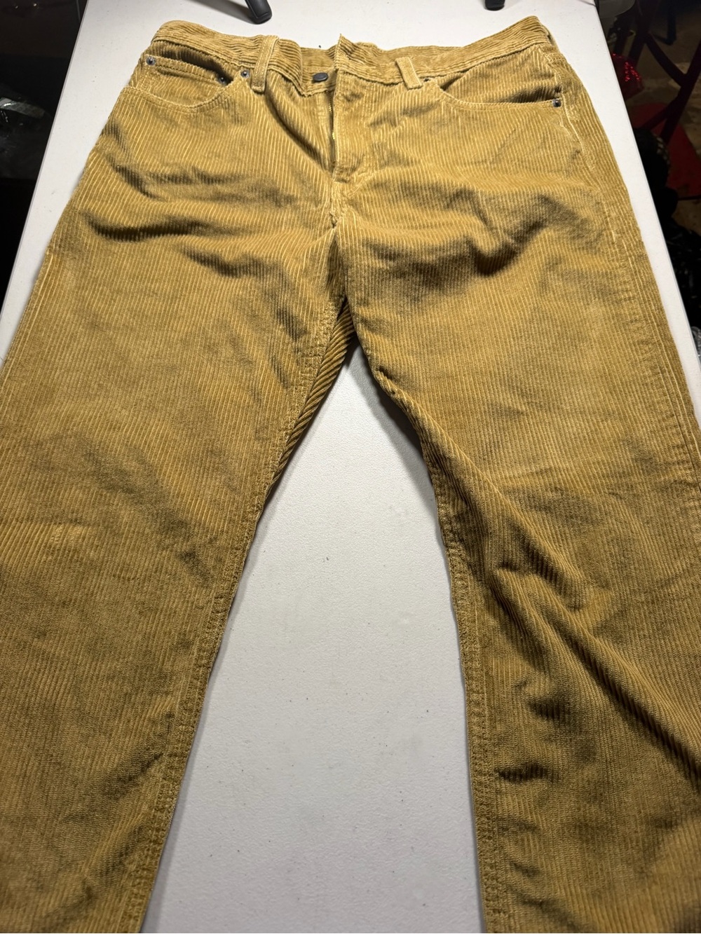 Levi's Men's Corduroy Pants in Mustard Yellow